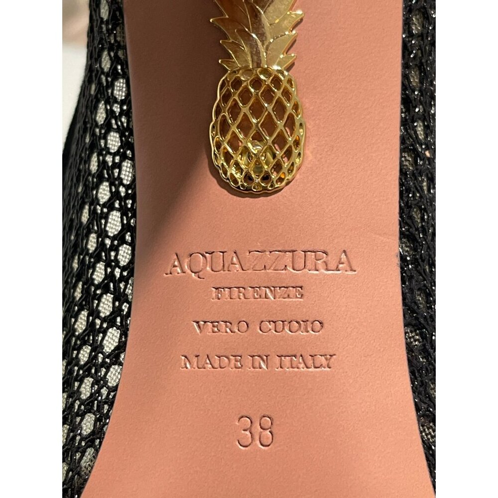 Aquazzura Black Mesh Heels - Picture 6 of 9